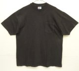 90'S STABLES II LOUNGE シングルステッチ バックプリント ポケット付き 半袖 Tシャツ ブラック (VINTAGE)