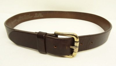 画像2: 00'S EDDIE BAUER "SOLID BRASSバックル" レザーベルト ブラウン USA製 (VINTAGE)