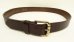 画像2: 00'S EDDIE BAUER "SOLID BRASSバックル" レザーベルト ブラウン USA製 (VINTAGE) (2)