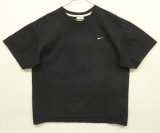 00'S NIKE 銀タグ SWOOSHロゴ刺繍 半袖 Tシャツ ブラック (VINTAGE)