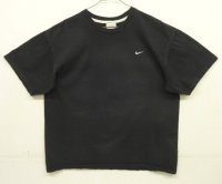 00'S NIKE 銀タグ SWOOSHロゴ刺繍 半袖 Tシャツ ブラック (VINTAGE)