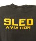 画像6: 80'S SLED AVIATION シングルステッチ 両面プリント 半袖 Tシャツ ブラック USA製 (VINTAGE)