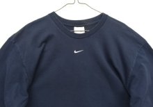 他の写真1: 00'S NIKE 銀タグ SWOOSHセンターロゴ刺繍 長袖 Tシャツ ネイビー (VINTAGE)