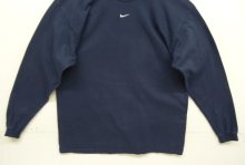 他の写真3: 00'S NIKE 銀タグ SWOOSHセンターロゴ刺繍 長袖 Tシャツ ネイビー (VINTAGE)
