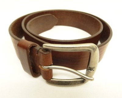 画像1: 90'S GAP "SOLID BRASSバックル" レザーベルト ブラウン (VINTAGE)