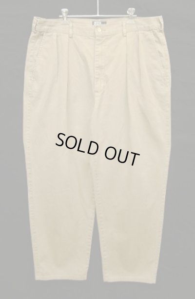 画像1: 90'S RALPH LAUREN ツープリーツ チノパンツ ライトブラウン USA製 (VINTAGE)