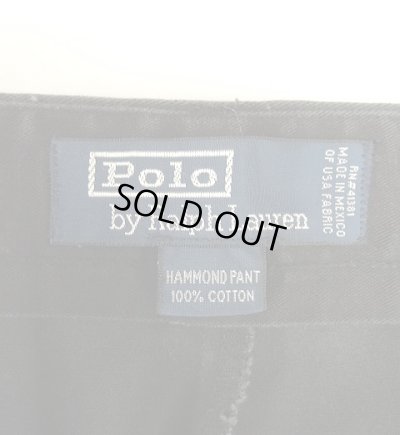 画像2: 90'S RALPH LAUREN "HAMMOND PANT" ツープリーツ チノパンツ ブラック (VINTAGE)