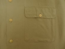 他の写真2: 90'S RALPH LAUREN レーヨン 長袖 オープンカラーシャツ タン (VINTAGE)