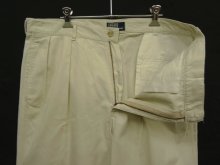 他の写真1: 90'S RALPH LAUREN "ボックスロゴ" ツープリーツ チノパンツ オフホワイト USA製 (VINTAGE)