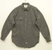 画像1: 80'S RALPH LAUREN "白タグ" メタルボタン ブラックシャンブレー ワークシャツ ストライプ (VINTAGE) (1)