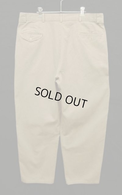 画像3: 90'S RALPH LAUREN ツープリーツ チノパンツ ライトブラウン USA製 (VINTAGE)
