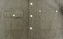 他の写真2: 80'S RALPH LAUREN "白タグ" メタルボタン ブラックシャンブレー ワークシャツ ストライプ (VINTAGE)