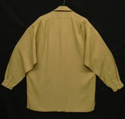 画像3: 90'S RALPH LAUREN レーヨン 長袖 オープンカラーシャツ タン (VINTAGE)