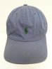画像2: 90'S RALPH LAUREN ロゴ刺繍 ベースボールキャップ ブルー USA製 (VINTAGE) (2)