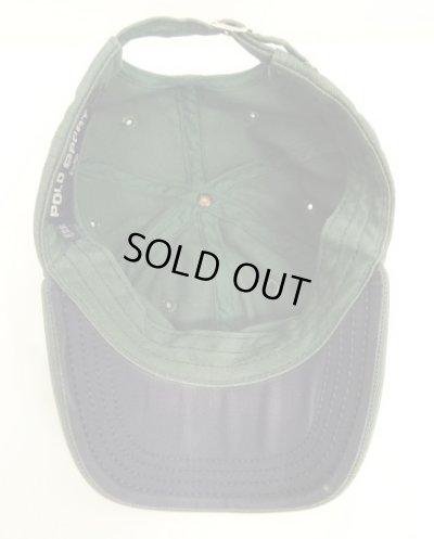 画像5: 90'S RALPH LAUREN "POLO SPORT" ロゴ刺繍 ベースボールキャップ グリーン USA製 (VINTAGE)