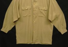 他の写真3: 90'S RALPH LAUREN レーヨン 長袖 オープンカラーシャツ タン (VINTAGE)