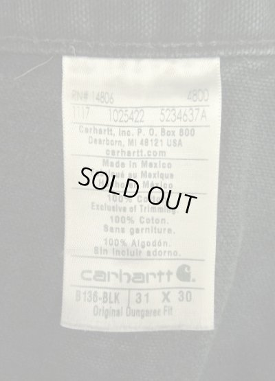画像2: CARHARTT ダブルニー ダック ペインターパンツ ブラック W31L30 メキシコ製 (VINTAGE)