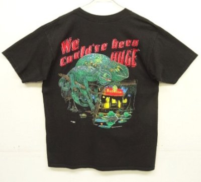 画像1: 90'S BUDWEISER 両面プリント 半袖 Tシャツ ブラック (VINTAGE)