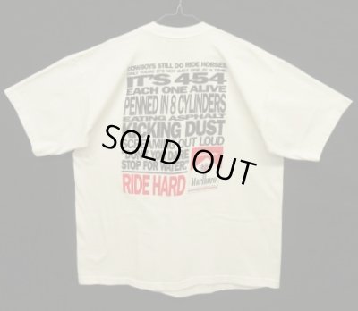画像1: 90'S MARLBORO 両面プリント ポケット付き 半袖 Tシャツ ホワイト USA製 (VINTAGE)