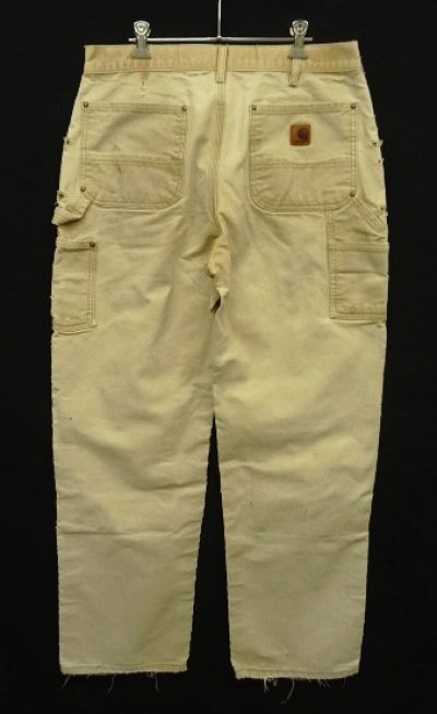 画像3: CARHARTT ダブルニー ダック ペインターパンツ フェードブラウン W34L34 メキシコ製 (VINTAGE)
