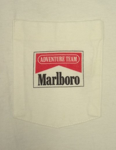 画像5: 90'S MARLBORO 両面プリント ポケット付き 半袖 Tシャツ ホワイト USA製 (VINTAGE)