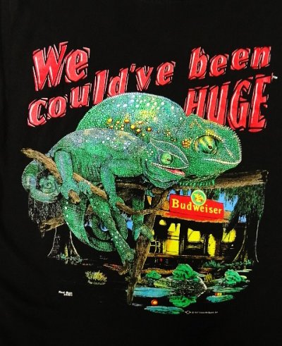 画像2: 90'S BUDWEISER 両面プリント 半袖 Tシャツ ブラック (VINTAGE)