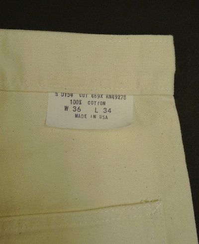 画像3: 80'S STANLEY USA 旧タグ ダブルニー ペインターパンツ ナチュラル W36L34 USA製 (DEADSTOCK)