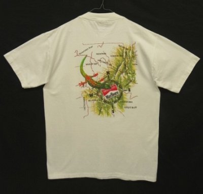 画像1: 90'S MARLBORO 両面プリント ポケット付き 半袖 Tシャツ ホワイト USA製 (VINTAGE)