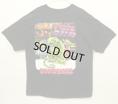 画像1: 90'S BUDWEISER 両面プリント 半袖 Tシャツ ブラック (VINTAGE)