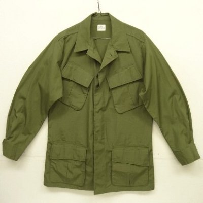 画像1: 60'S アメリカ軍 US ARMY "JUNGLE FATIGUE" リップストップ ファティーグジャケット S-R (DEADSTOCK)