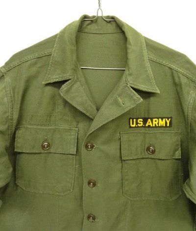 画像3: 50'S アメリカ軍 US ARMY "1st MODEL" OG107 コットンサテン ユーティリティシャツ (VINTAGE)