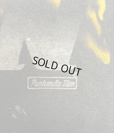 画像4: 90'S PANHANDLE SLIM "TURN AND BURN" シングルステッチ 半袖 Tシャツ ブラック USA製 (VINTAGE)