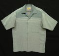 60'S BENHIL レーヨン 半袖 オープンカラーシャツ ブルーグレー (VINTAGE)