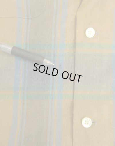 画像4: 60'S TOWNCRAFT 長袖 オープンカラーシャツ チェック柄 (VINTAGE)