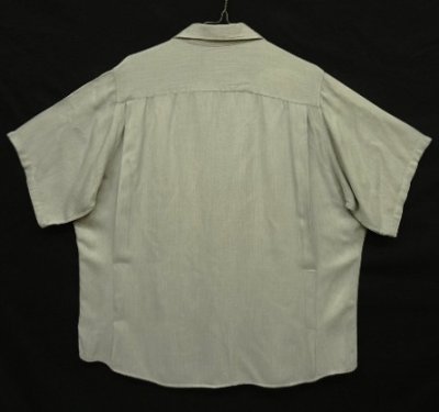 画像3: 60'S KING LOUIE レーヨン 半袖 ボーリングシャツ グレー (VINTAGE)