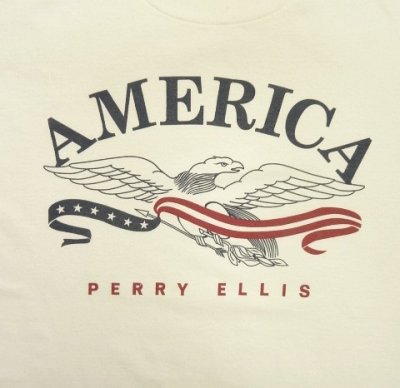 画像3: 90'S PERRY ELLIS シングルステッチ 半袖 Tシャツ ホワイト (VINTAGE)