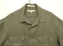 他の写真1: 90'S PERRY ELLIS シルク 半袖 オープンカラーシャツ カーキ (VINTAGE)