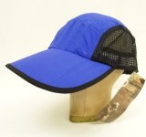 90'S MENTAL HEADGEAR サイドメッシュ ナイロン 5パネルキャップ ブルー/ブラック (DEADSTOCK)