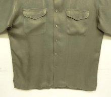 他の写真3: 90'S PERRY ELLIS シルク 半袖 オープンカラーシャツ カーキ (VINTAGE)