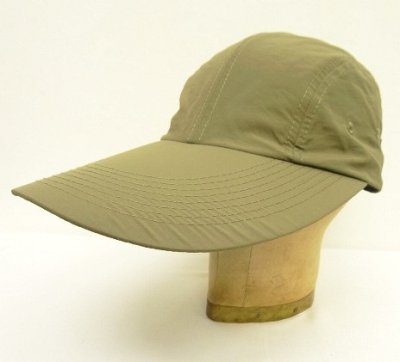 画像1: TORREY HATS ナイロン ロングビルキャップ カーキ (USED)