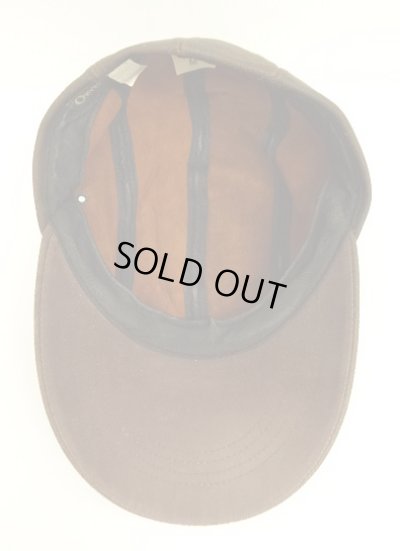 画像5: 90'S ORVIS レザー ロングビルキャップ ブラウン USA製 (VINTAGE)