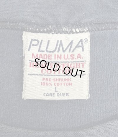 画像2: 90'S PLUMA ヘビーウエイト 半袖 Tシャツ フェードネイビー USA製 (VINTAGE)