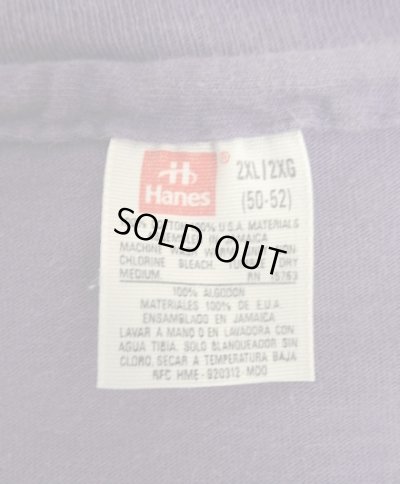 画像2: 90'S HANES シングルステッチ ポケット付き 半袖 Tシャツ グレープ (VINTAGE)