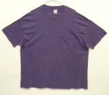 90'S HANES シングルステッチ ポケット付き 半袖 Tシャツ グレープ (VINTAGE)