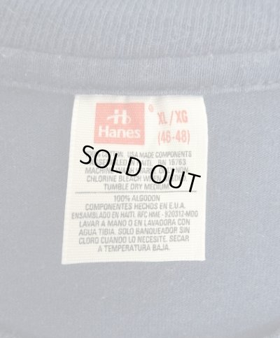 画像2: 90'S HANES シングルステッチ ポケット付き 半袖 Tシャツ ネイビー (VINTAGE)