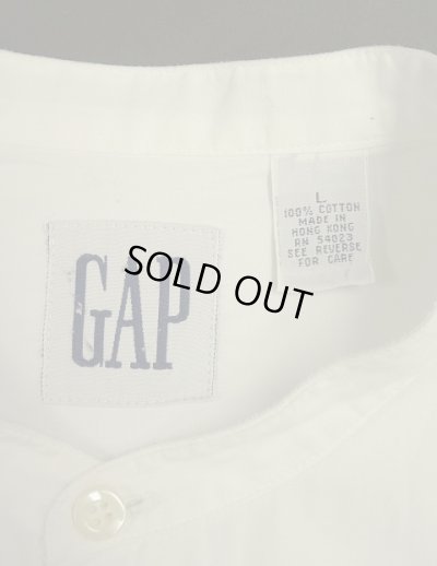 画像2: 90'S GAP 旧タグ ポプリン バンドカラーシャツ ホワイト (VINTAGE)