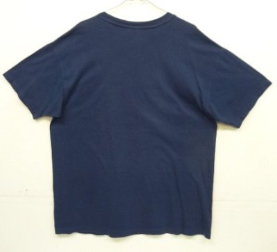 画像4: 90'S HANES シングルステッチ ポケット付き 半袖 Tシャツ ネイビー (VINTAGE)
