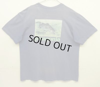 画像1: PATAGONIA バックプリント 半袖 Tシャツ フェードブルー USA製 (VINTAGE)