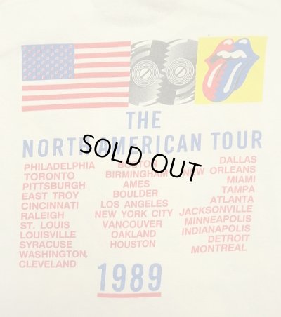 画像6: 80'S ROLLING STONES "THE NORTH AMERICAN TOUR 1989" シングルステッチ 半袖 Tシャツ ホワイト USA製 (VINTAGE)