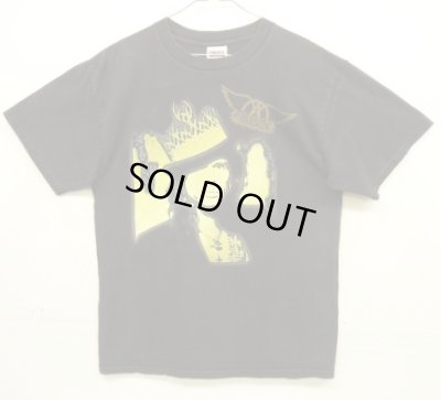画像1: 90'S AEROSMITH "NINE LIVES TOUR 97-98" 半袖 Tシャツ ブラック (VINTAGE)